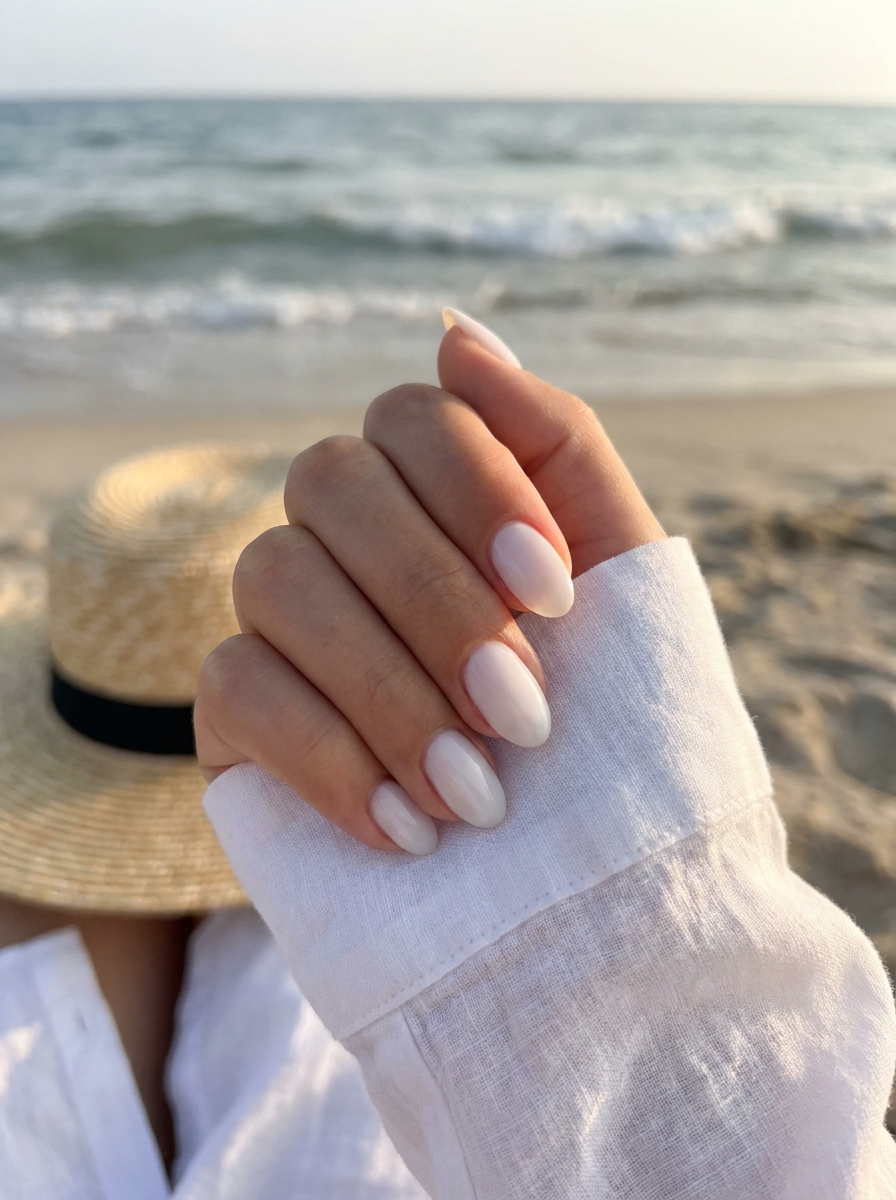 Coconut Milk Nails als Beachy Nails Inspiration 2026